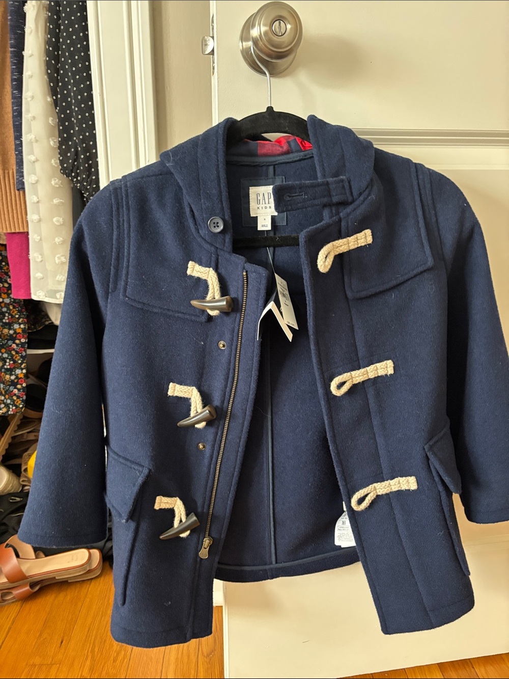 NWT Boys’ GAP Navy Wool-Blend Toggle Pea Coat for Women